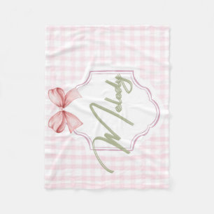 Couverture Polaire Mélodie personnalisée Baby Girl Nursery Bow&En vic