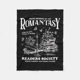 Couverture Polaire Membre fier de la lectrice de Romantasy Rétro Vint