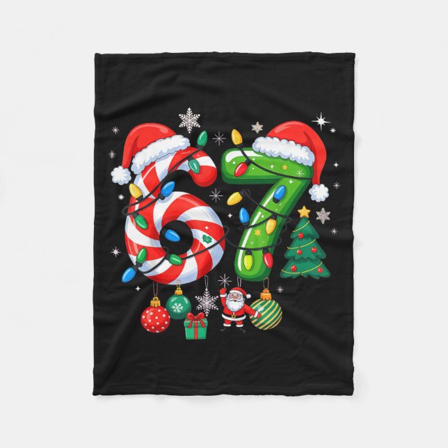 Couverture Polaire Meme 6 7 Christmas Matching Outfit Six Seven Trend (Devant)