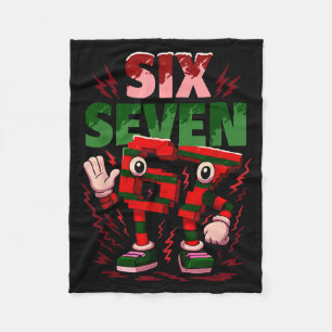 Couverture Polaire Meme 6 7 Six Seven Cerveau Italien Pourri Noël Rou