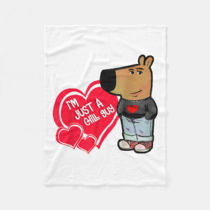 Couverture Polaire Mème amusant Je suis juste un type de frissons Val
