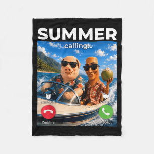 Couverture Polaire Mème Brainrot Boat Brothers Summer Time Calling