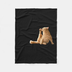 Couverture Polaire Mème Cly Mince Très Dépourvu Mal Drôle Chat