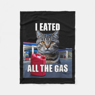 Couverture Polaire Mème de chat drôle je voulais tout le gaz drôle mo