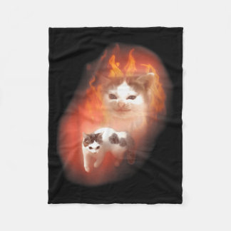 Couverture Polaire Mème de chat en colère humour drôle amateur de cha