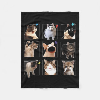 Couverture Polaire Mème de chat vintage Chats idiots Hommes Femmes En
