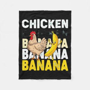 Couverture Polaire Mème de danse de banane de poulet drôle pour les e