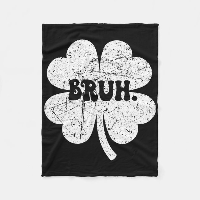 Couverture Polaire Mème de frère shamrock drôle de la Saint-Patrick p (Devant)