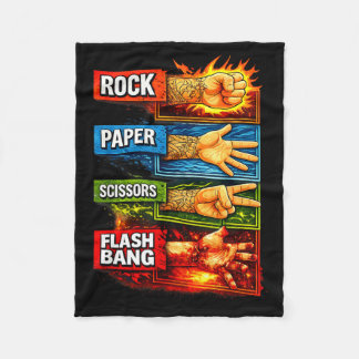 Couverture Polaire Mème de joueur pierre feuille ciseaux flashbang