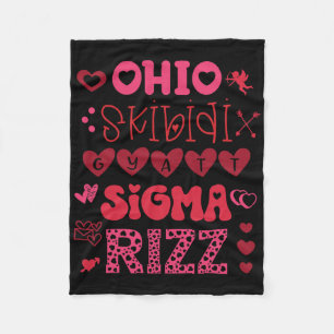 Couverture Polaire Mème de la Saint-Valentin Ohio Skibidi Gyatt Sigma