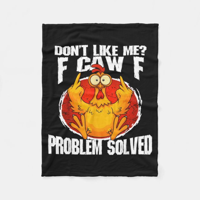 Couverture Polaire Mème de poulet drôle Ne m'aime pas F-caw-f Problèm (Devant)