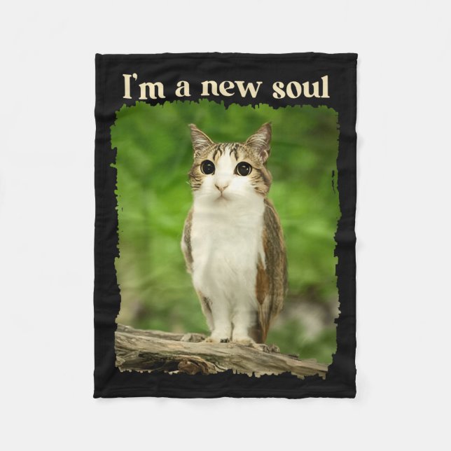 Couverture Polaire Mème drôle de Meowl, Mème de chat hibou Brainrot G (Devant)