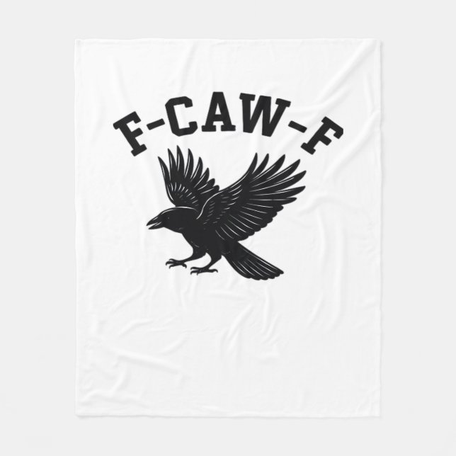 Couverture Polaire Mème drôle tendance F-Caw-F (Devant)