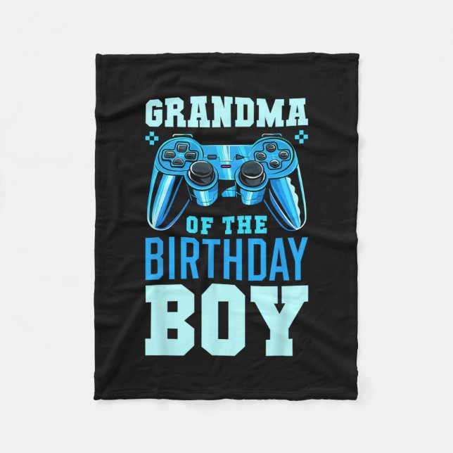 Couverture Polaire Mémé du garçon de la fête d'anniversaire correspon (Devant)