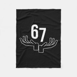Couverture Polaire Mème geste de la main 67 Six Seven