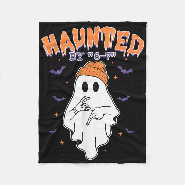 Couverture Polaire Mème Halloween Hanté  (Devant)