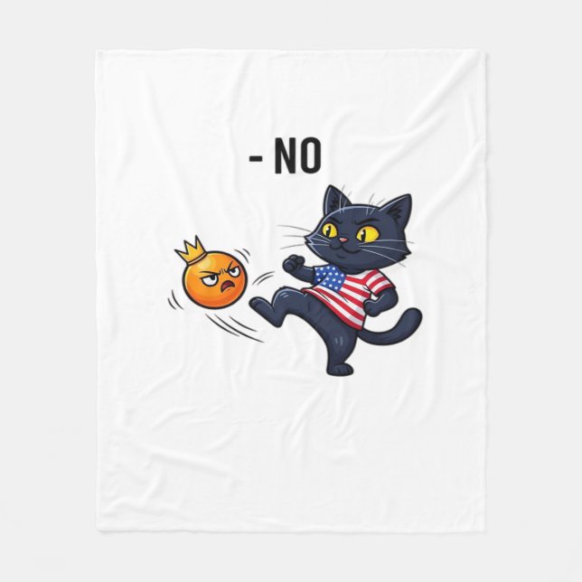 Couverture Polaire Mème politique drôle sans design de chat (Devant)