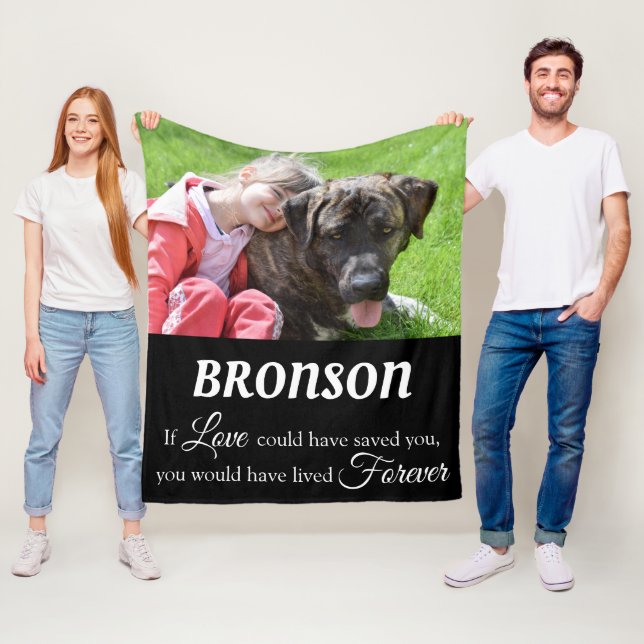 Couverture Polaire Mémoire Pet Memorial Keepsaké (En situation)