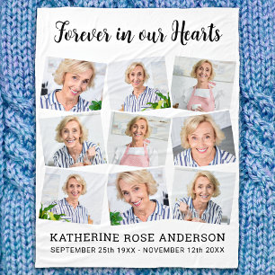 Couverture Polaire Memorial Custom 9 Photo Pour Toujours Dans Nos Coe