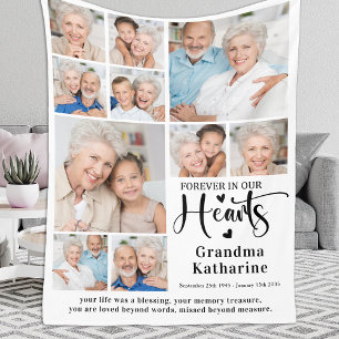 Couverture Polaire Memorial Forever dans nos coeurs Custom 10 Photo