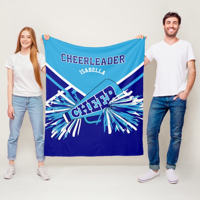 Couverture Polaire 📣 Menagère Bébé Bleu,  Bleu & Blanc (En situation)