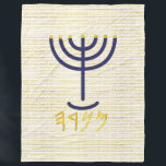 Couverture Polaire Menorah<br><div class="desc">Menorah avec Paleo en hébreu.L'arrière - plan dit (en Hébreu Paléo 'YHUH Shalom Alaykim / YHUH's Peace be upon you). Personnalisez en ajoutant votre propre nom. Pour faire cela votre propre design "Cliquez pour Customiser plus loin" ... ou "Transférer ce design" pour imprimer la même conception sur un autre produit....</div>