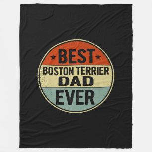Couverture Polaire Mens Best Boston Terrier Papa Ever Retro Style Coo