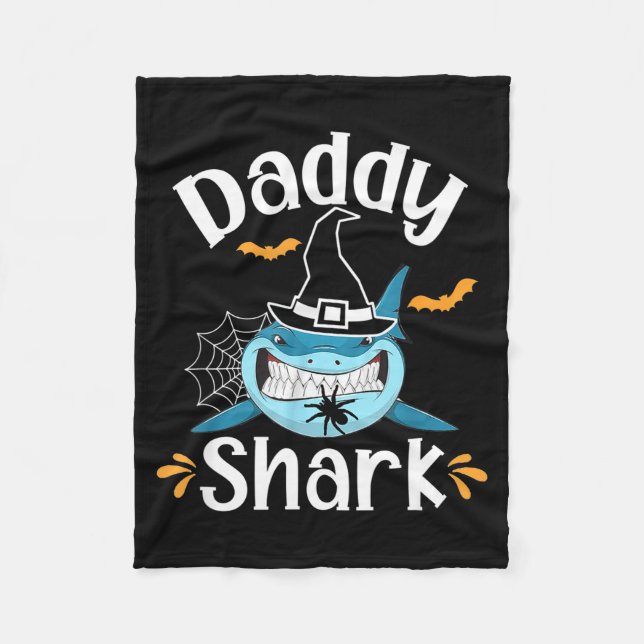 Couverture Polaire Mens Daddy Shark Funny Halloween Daddy Announcemen (Devant)