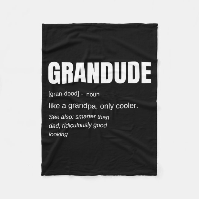 Couverture Polaire Mens Funny Grandude Cool Grandpa Novelty  (Devant)