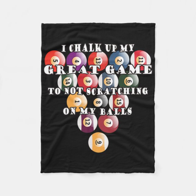 Couverture Polaire Mens Funny No Scratch Game Pool Billiard (Devant)