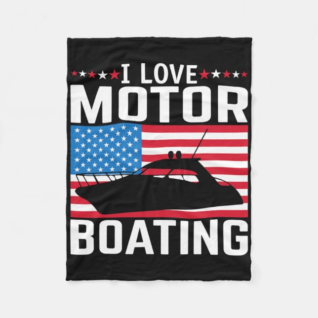 Couverture Polaire Mens I Love Motorboating Tee Nitro B (Devant)
