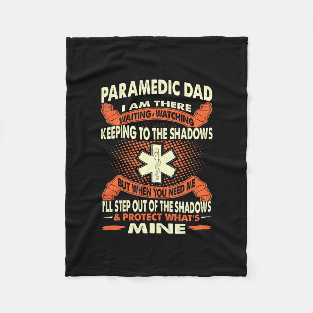 Couverture Polaire Mens Paramedic Dad Waiting Protect Father's Day (Devant)