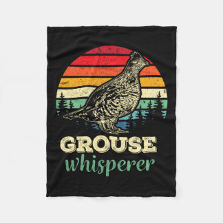 Couverture Polaire Mens Retro Ruffed Grouse Whisperer Bird Hund Bi