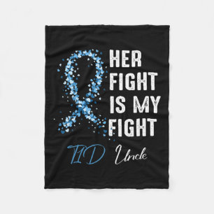 Couverture Polaire Mens Son combat est mon combat T1d Oncle Type 1 Di
