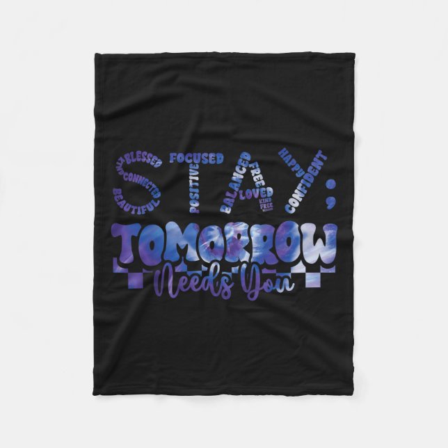 Couverture Polaire Mental Health Stay Tomorrow Suicide Prevention Awa (Devant)