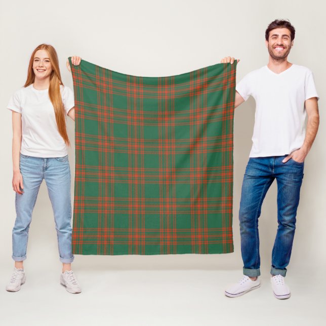 Couverture Polaire Menzies Vert Plaid Ancien (En situation)