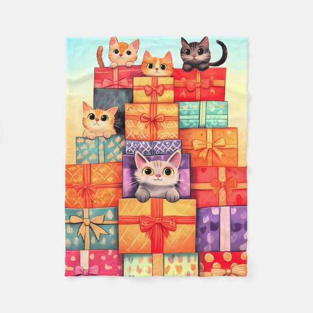 Couverture Polaire Meow Gift Birthday Tower (Devant)