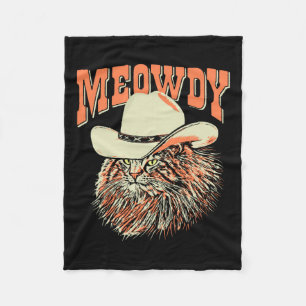 Couverture Polaire Meowdy ! Funny Country Music Chat Cowboy Casquette