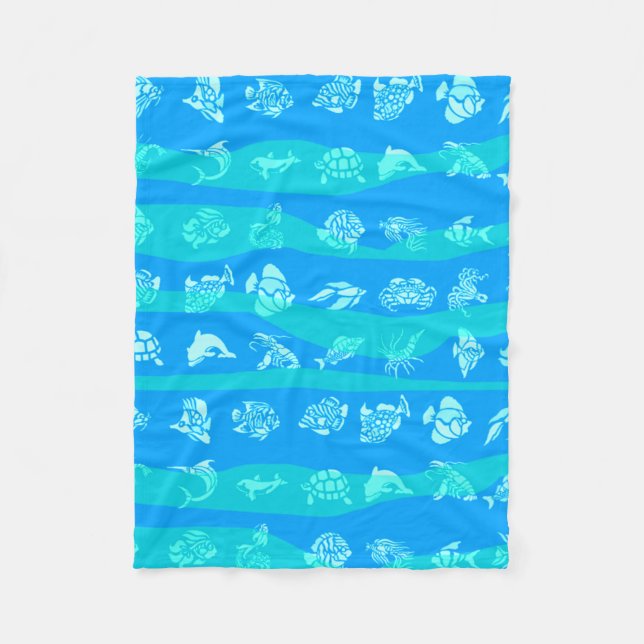 Couverture Polaire Mer bleue (Devant)