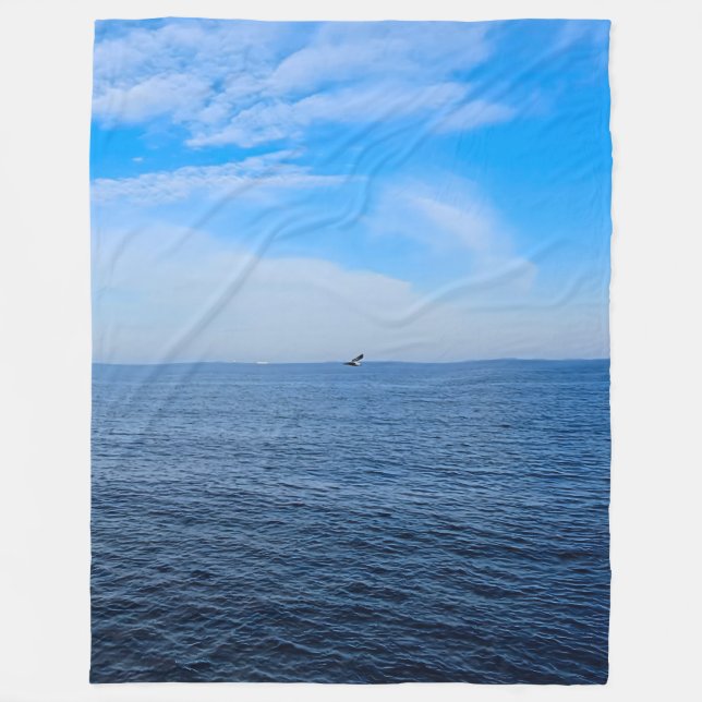 Couverture Polaire Mer Noire calme Roumanie – Impression de ciel bleu (Devant)