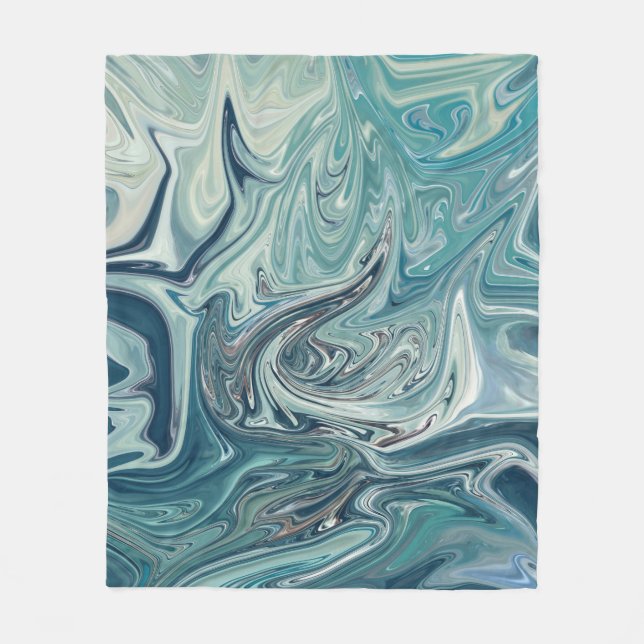 Couverture Polaire Mer rudimentaire | Meilleure peinture abstraite de (Devant)