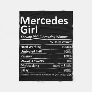 Couverture Polaire Mercedes Girl Tx Texas Funny City Home Roots Usa G