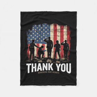 Couverture Polaire Merci d'honorer nos héros militaires - jour des vé
