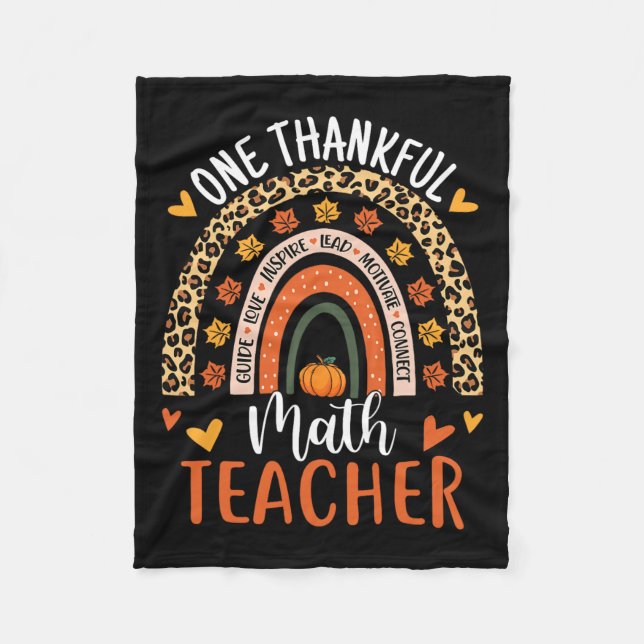 Couverture Polaire Merci professeur de mathématiques amusant Thanksgi (Devant)