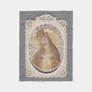 Couverture Polaire Mère de la Miséricorde Madonna dans la prière ...