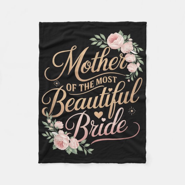 Couverture Polaire Mère de la plus belle mariée, mariage de la mariée (Devant)