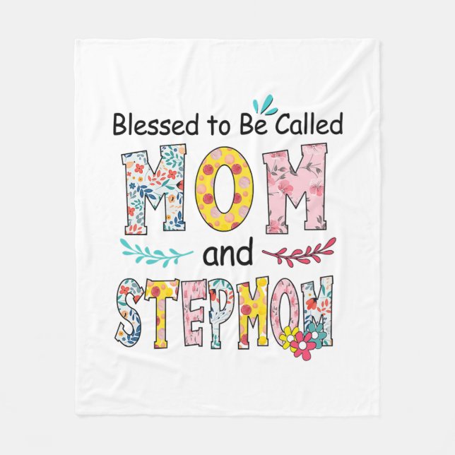 Couverture Polaire Mère Maman Et StepMom Anniversaire (Devant)