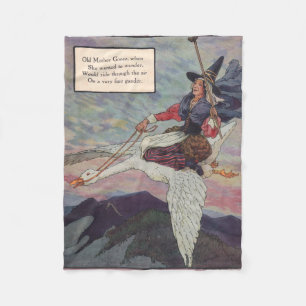 Couverture Polaire Mère Oie des années 1920 chevauchant sa gigantesqu