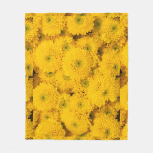 Couverture Polaire Mères de jardin jaune chrysanthèmes fleur