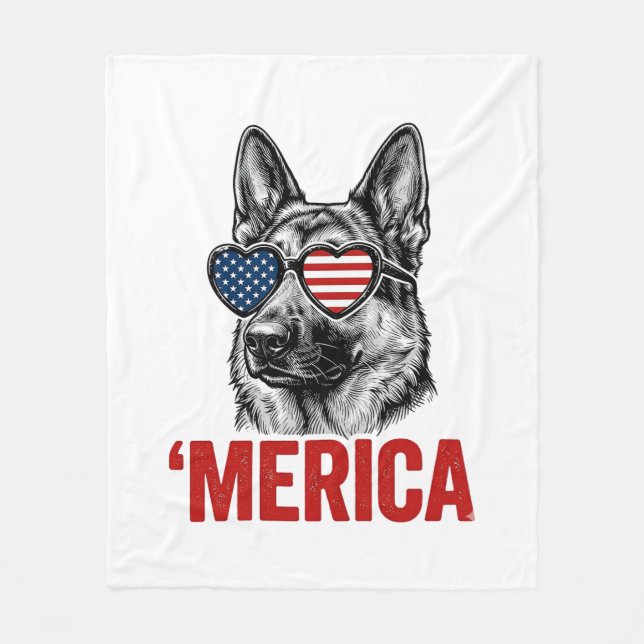 Couverture Polaire Merica Berger Allemand Drapeau Lunettes de soleil  (Devant)